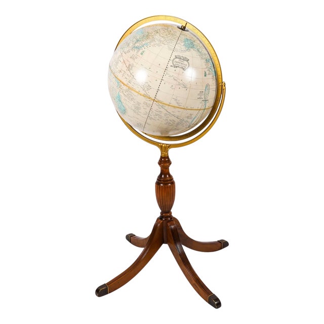 Vintage Crams Imperial World Globe on Standby George F. Cram For Sale