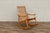 Mid-Century Modern Yugoslavian Woven Rocking Chair & Folding Ottoman | Circa 1960s For Sale In Los Angeles - Image 6 of 18