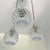 Mid-Century Space Age German Cascading Glass Three Lights Chandelier by Hustadt-Leuchten, 1960s For Sale - Image 9 of 17