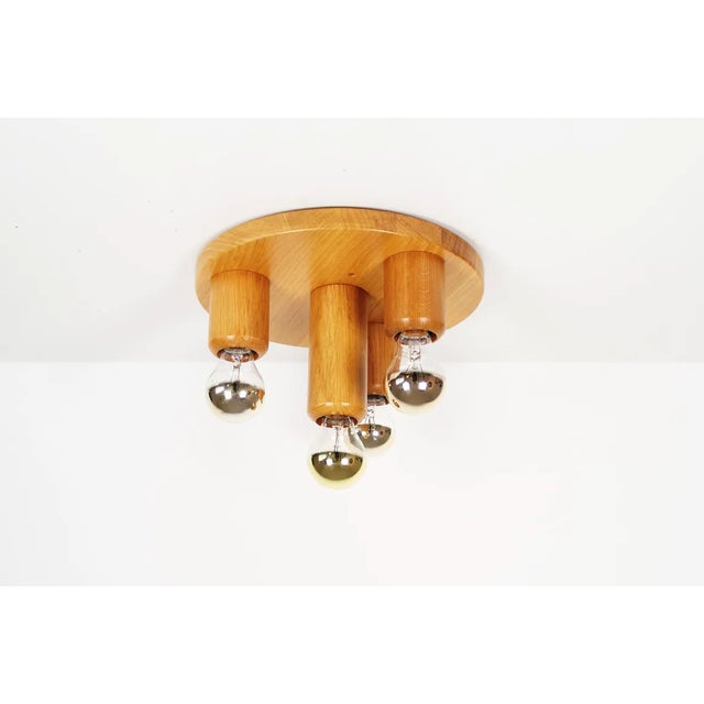 Vintage Japandi Style Ceiling Light, 1970s For Sale - Image 3 of 7