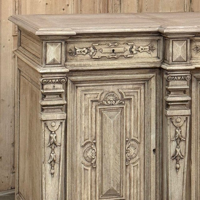 Mid 19th Century 19th Century French Renaissance Revival Buffet in Solid Stripped Oak For Sale - Image 5 of 18