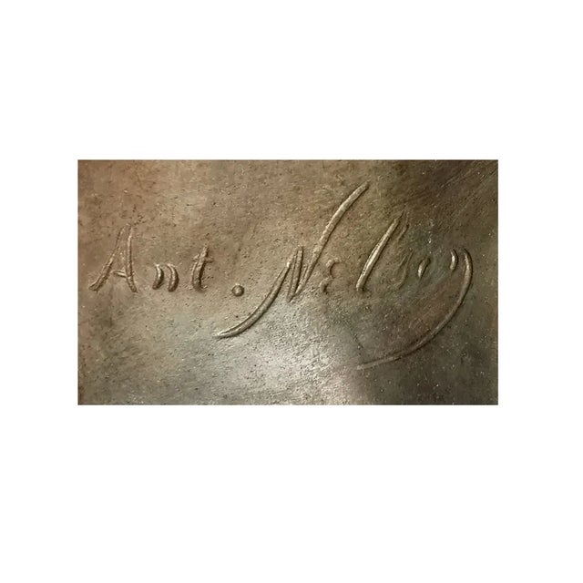 Bronze Bust of a Young Woman by Anton Nelson, 1890s For Sale - Image 12 of 13