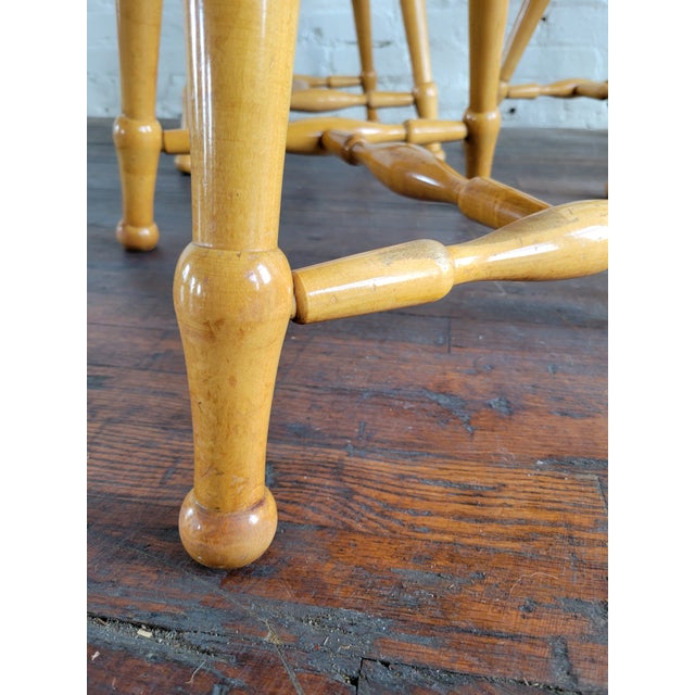 1950s Maple Dutch Brutalist Style Dining Chairs, Set of 6 For Sale - Image 11 of 15