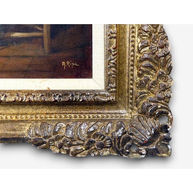 Oil on Canvas, Mother and Child, Signed A. Ripa, Italy, 19th/20th C. For Sale - Image 9 of 10