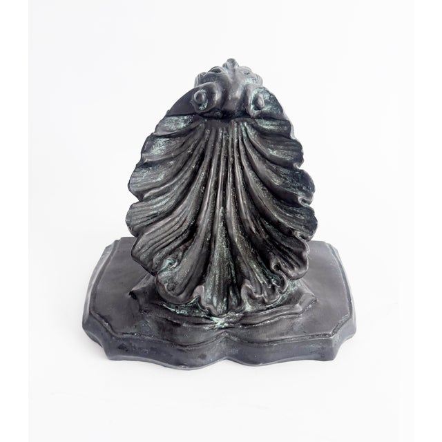 Black Vintage Regency Rococo-Style Ornate Shell Wall Bracket Shelf For Sale - Image 8 of 8