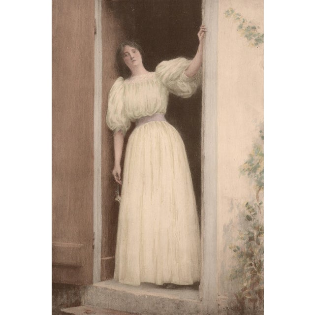 Raphael Collin (1850 - 1916) Le Départ (The Departure) Original Lithograph from the glorious portfolio "L'Estampe...