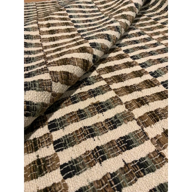 Modern Multi Color Raised Woven Designer Fabric - 4 Yards For Sale - Image 3 of 4