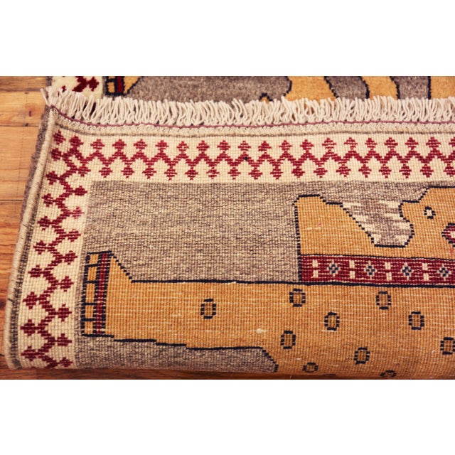 Textile Nazmiyal Collection Vintage Persian Lion Gabbeh Rug 2 Ft X 3 Ft For Sale - Image 7 of 7