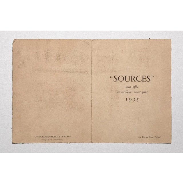 The Painter is an original lithograph by the artist Antoni Clavè in 1954. Aged and folded in the middle artwork presents...