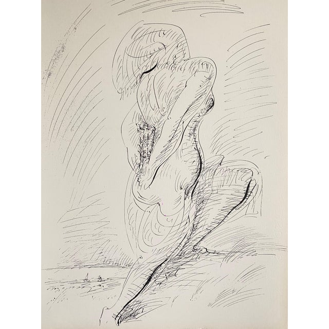 André Masson, French Abstract Surrealist Lithograph Andre Masson Mourlot Paris Limited Edition, 1961 For Sale
