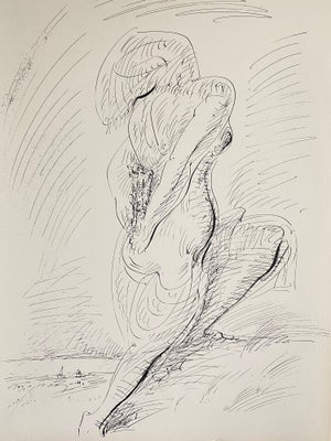 André Masson, French Abstract Surrealist Lithograph Andre Masson Mourlot Paris Limited Edition, 1961