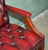 Animal Skin Georgian Oxblood Leather and Hardwood Gainsborough Library Armchair For Sale - Image 7 of 17