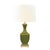 New special order item. Not vintage. Introducing the Gina Handpainted Olive Green Metal Tole Table Lamp, a charming accent...