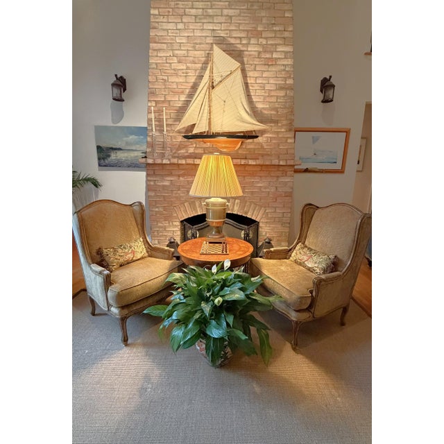 Pair of Custom Louis XV–Style Wingback Bergère Chairs With Botanical Pheasant Upholstery For Sale - Image 18 of 18