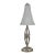 1920s French Art Deco Muller Freres Frosted Glass & Nickeled Bronze Table Lamp For Sale