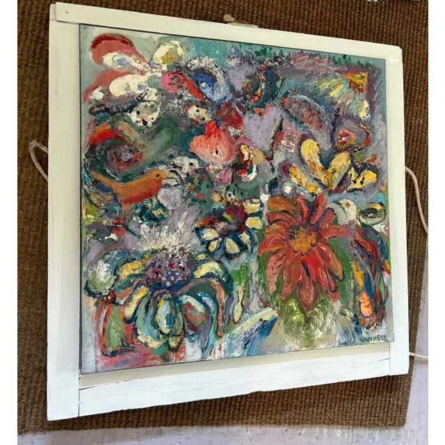 “Wildflowers”, Original Abstract Oil Painting, by Van Ness For Sale - Image 4 of 5