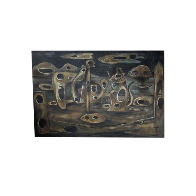 Dmitrienko, 1950s, Oil on Canvas and Wood For Sale