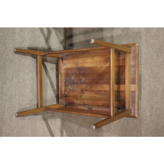 Mid-Century Modern Mid 20th Century Pair of Mid-Century Walnut End Tables - 2 Pieces For Sale - Image 3 of 11