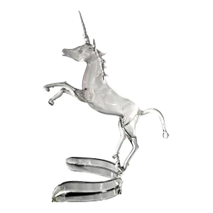 Lamp Work Hand Blown Unicorn Art Glass Figurine