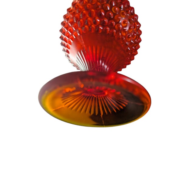 Mid 20th Century Fenton MCM Amberina Hobnail Swung Glass Vase 20.5" For Sale In New York - Image 6 of 9