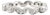 18k White Gold 0.22ct Round Brilliant Diamond Marquise Motif Eternity Band, Size 5.75 For Sale