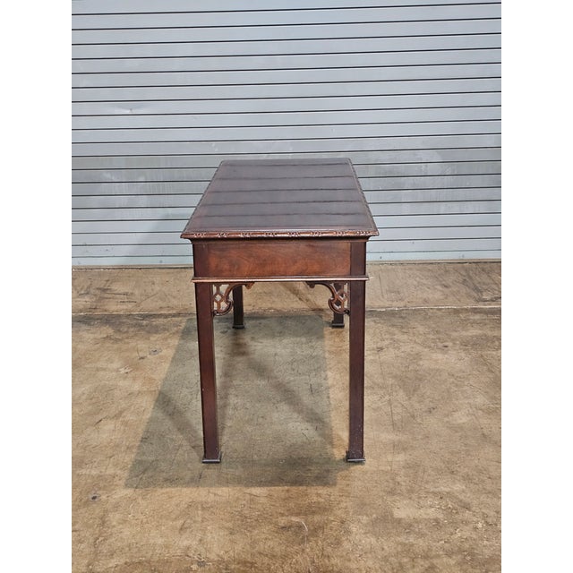 Late 20th Century Baker Historic Charleston Chinese Chippendale Mahogany Writing Desk For Sale - Image 15 of 16