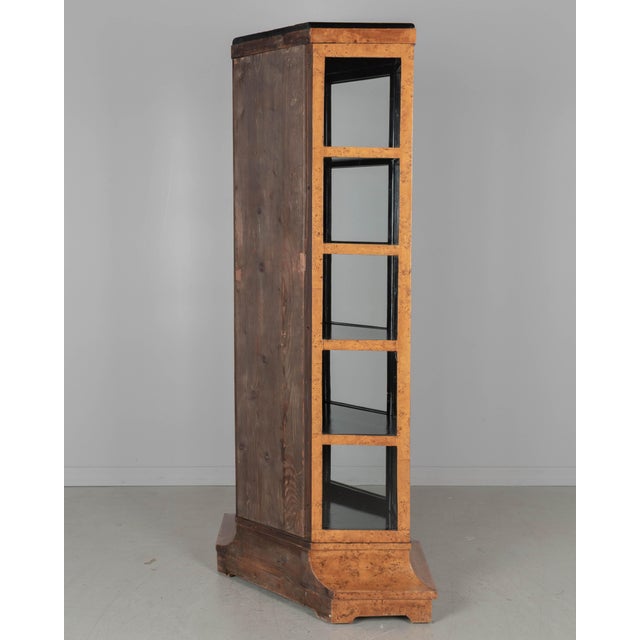 Wood Biedermeier Hexagonal Vitrine, Elm Wood & Glass, Circa 1870-1880 For Sale - Image 7 of 16