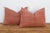 1990s Pair of Terracotta Medallion Lumbar Moroccan Silk Pillows For Sale - Image 5 of 6