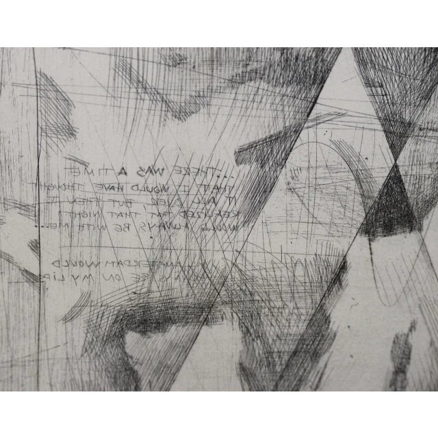 Danny Edwards Abstract Black & White Etching C.1989 For Sale - Image 9 of 12