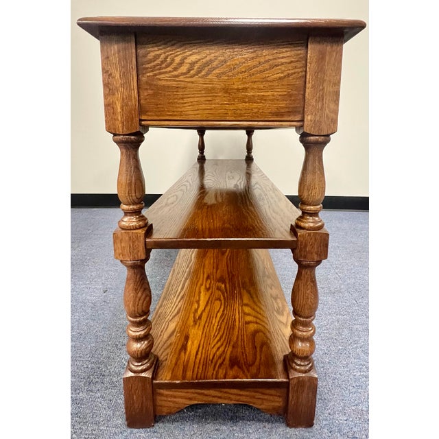 Brown Pennsylvania House Traditional Oak Sofa Table For Sale - Image 8 of 12