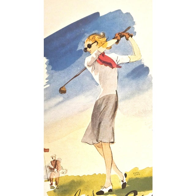 1946 French Mid-Century Advertisement Print-Golf For Sale - Image 4 of 4