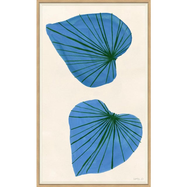 Contemporary Blue Palm, Blue Ivy Framed Art Prints - Set of 2 by Susan Hable For Sale - Image 3 of 4