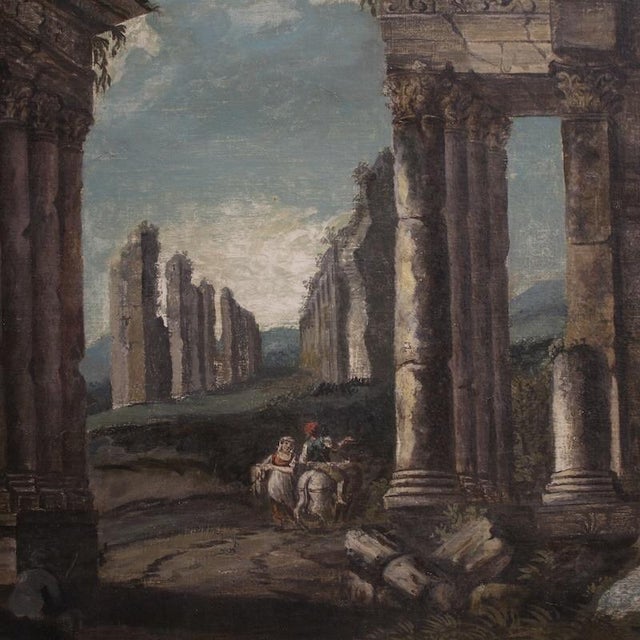 Italian Artist, 20th century Italian architectural capriccio painting, Oil on Canvas For Sale - Image 15 of 16