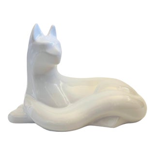 Large Postmodern Ceramic Cat by Haeger, 1993 For Sale