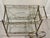 Whimsical Mid‑Century Hollywood Regency TwoTier Brass Bar Cart Trolly For Sale - Image 4 of 9