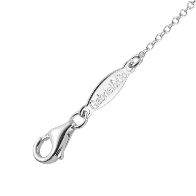 Gabriel & Co. Lusso 14k White Gold 0.09ctw Diamond Anchor Pendant Necklace For Sale In Houston - Image 6 of 7