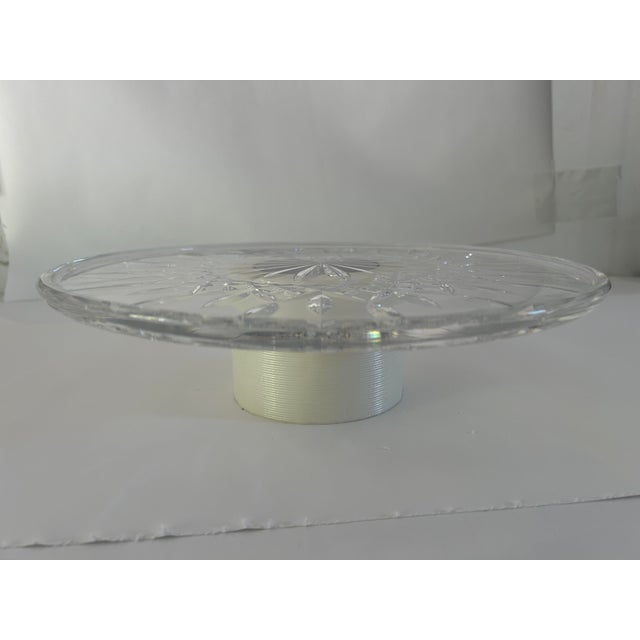Waterford 1990s Waterford Clear Crystal Cake Plate For Sale - Image 4 of 5