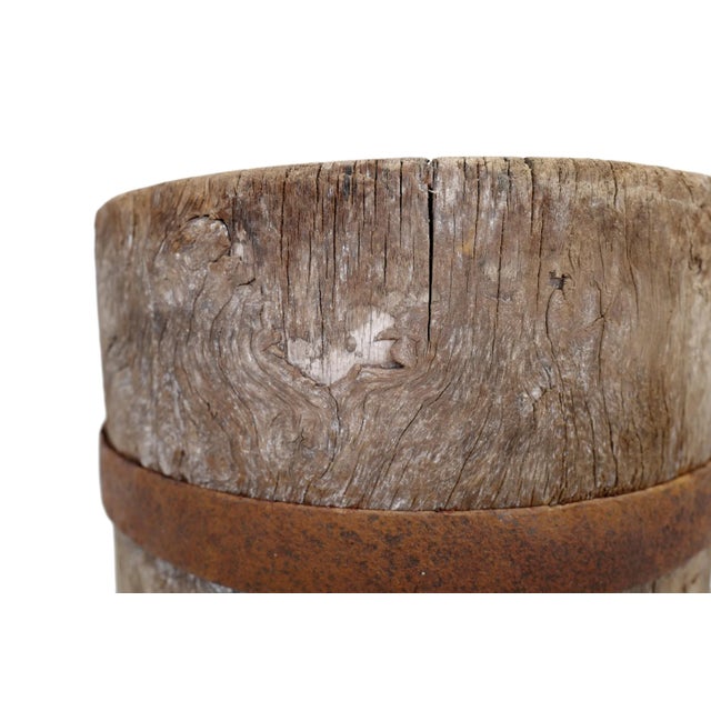 1920s 1920s Old India Wood Pestle Pot For Sale - Image 5 of 6