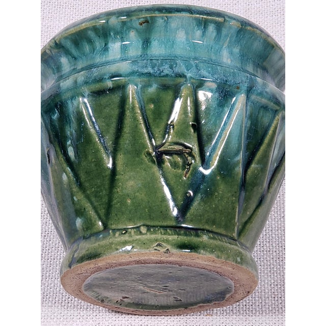 Antique Original Brush McCoy Pottery Jardmiere Art Deco Planter (Circa 1920's) For Sale - Image 4 of 7