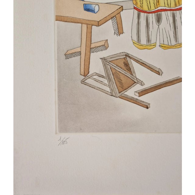 Antonio Segui - Juanito, 1996 Engraving enhanced with watercolor on Arches vellum Signed in pencil by the artist and...