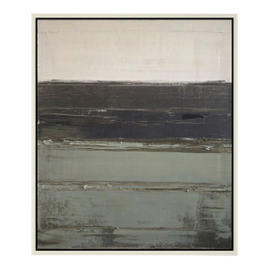 W 24" X H 28" Abstract Minimalist Seascape / Landscape Oil Painting / Neutral Color Palette / Color Field