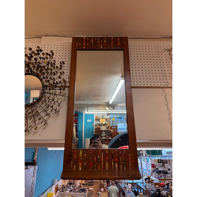 1960s Solid Walnut Mirror by Harris Strong For Sale - Image 9 of 9