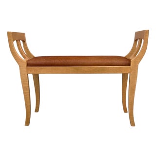 Panache Designs Klismos Bench W/ Hair on Hide For Sale