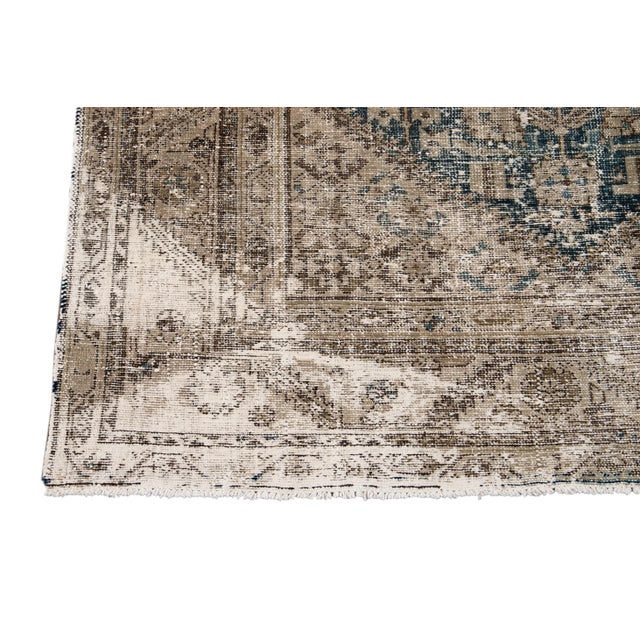 Textile Vintage Distressed Malayer Wool Runner For Sale - Image 7 of 13