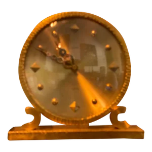 1960s Vintage Desk Clock in Brass