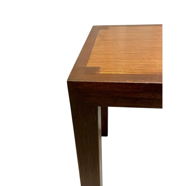 Mid-Century Modern Vintage Mid Century Modern Small Parsons Side Table For Sale - Image 3 of 16