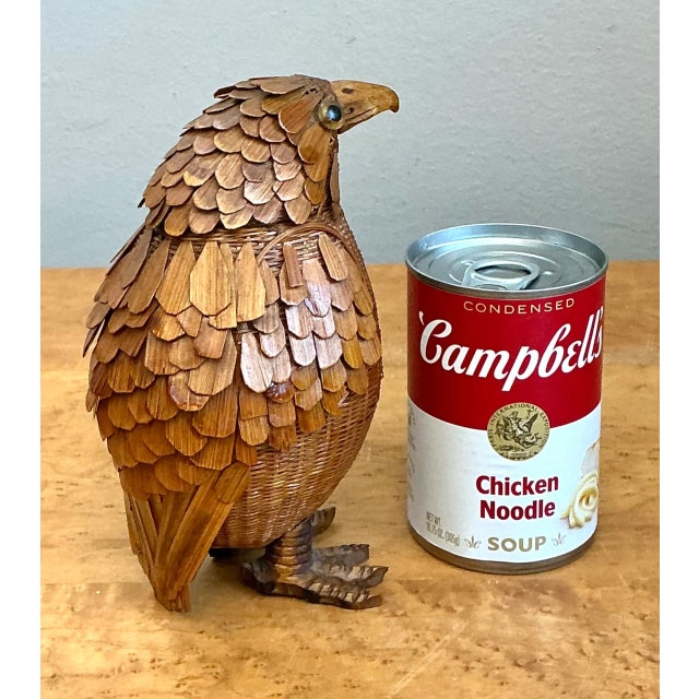 Vintage Shanghai Weave Woven Rattan Bird For Sale - Image 12 of 12