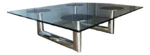 Large Italian Square Coffee / Lounge Table in Chromed Tubular Steel, 1970s