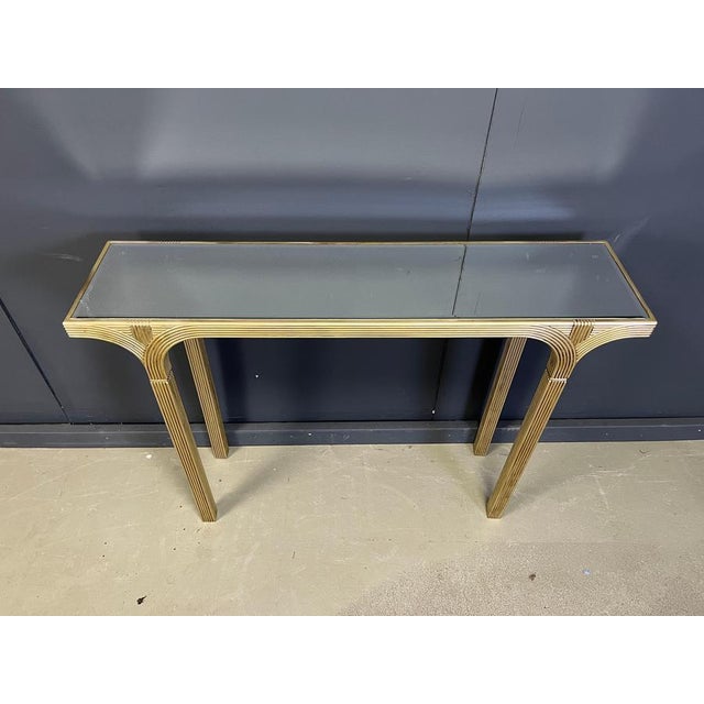 Mirrored and Gilt Wood Console from Deknudt, Belgium, 1970s For Sale - Image 10 of 11