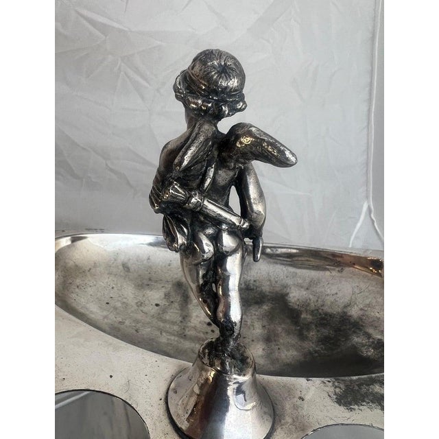 Early 20th Century Ornate Wilcox Silver Plate Serving Dish, Late Victorian, Angels, Usa For Sale - Image 10 of 15